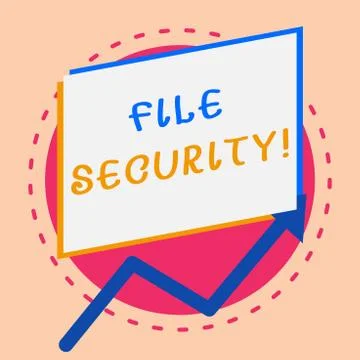 Text sign showing File Security. Conceptual photo Protecting digital data suc Stock Illustration