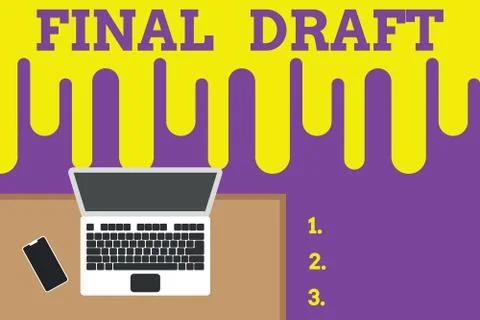 Text sign showing Final Draft. Conceptual photo final version of something after イラスト素材