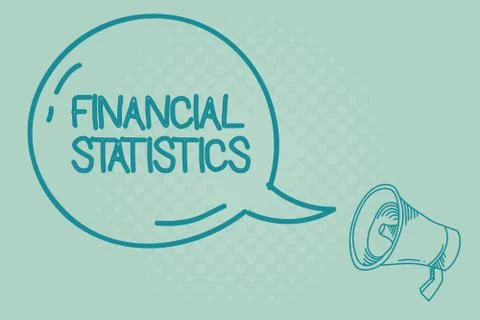Text sign showing Financial Statistics. Conceptual photo Comprehensive Set of Stock Illustration