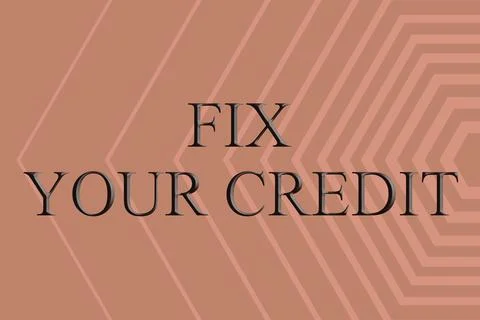 Text sign showing Fix Your Credit. Word for improve or increase your rating or Illustrazione stock