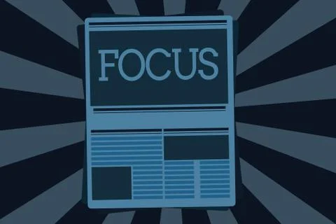 Text sign showing Focus. Conceptual photo state quality of having or producing Stock Illustration