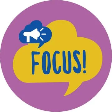 Text sign showing Focus. Conceptual photo state or quality of having or produ Stock Illustration