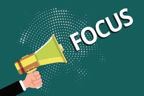 Text sign showing Focus. Conceptual photo state quality of having or producing Stock Illustration