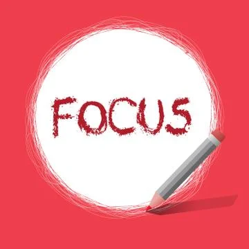 Text sign showing Focus. Conceptual photo state or quality of having or Stock Illustration