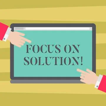 Text sign showing Focus On Solution. Conceptual photo powerful practical way to 库存插图