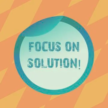Text sign showing Focus On Solution. Conceptual photo powerful practical way to 库存插图