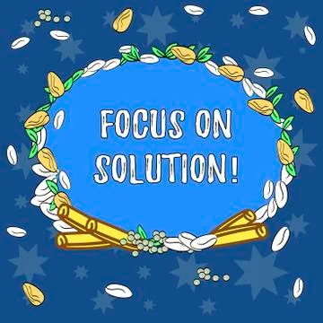 Text sign showing Focus On Solution. Conceptual photo powerful practical way to Stock Illustration