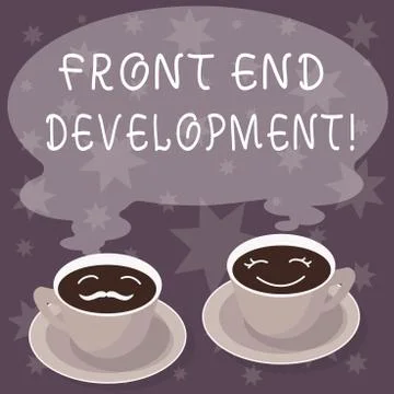 Text sign showing Front End Development. Conceptual photo Altering data to Stock Illustration