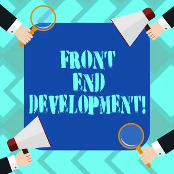 Text sign showing Front End Development. Conceptual photo Altering data to 스톡 일러스트