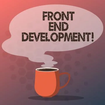 Text sign showing Front End Development. Conceptual photo Altering data to Stock-Illustration