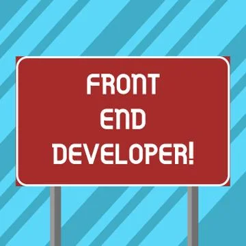 Text sign showing Front End Developer. Conceptual photo computer programmer 库存插图