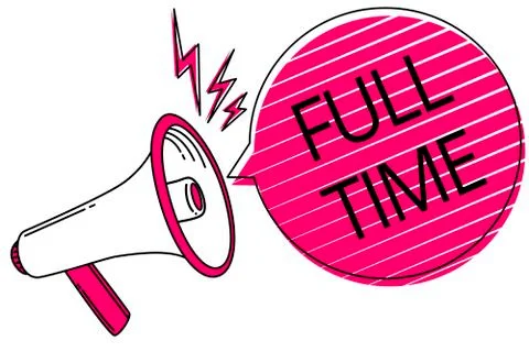 Text sign showing Full Time. Conceptual photo working or operating the customary Illustrazione stock