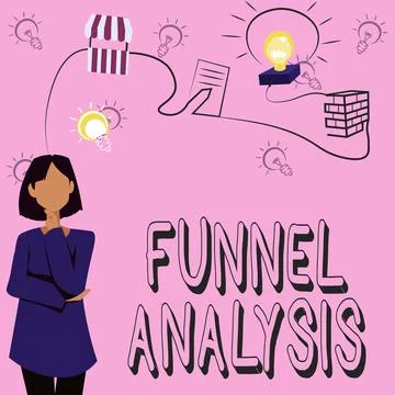 Text sign showing Funnel Analysis. Internet Concept mapping and analyzing a Stock Illustration