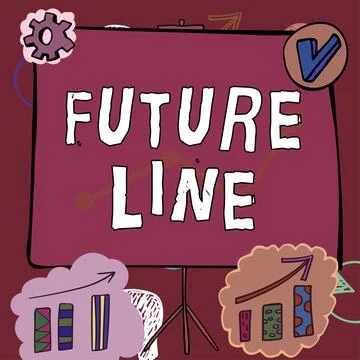 Text sign showing Future Line. Business idea In the future Debt due at present Stock Illustration