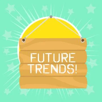 Text sign showing Future Trends. Conceptual photo forecasts affecting technol Stock Illustration
