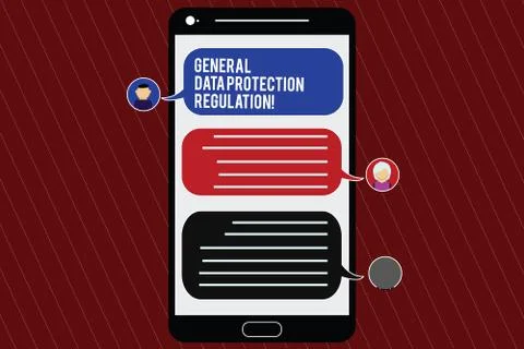 Text sign showing General Data Protection Regulation. Conceptual photo Stock Illustration