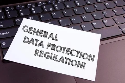 Text sign showing General Data Protection Regulation. Conceptual photo Stockfoto's