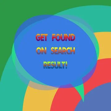 Text sign showing Get Found On Search Result. Conceptual photo Search engine Stock Illustration