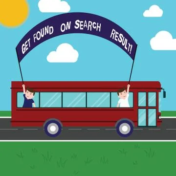 Text sign showing Get Found On Search Result. Conceptual photo Search engine Stock Illustration