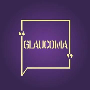 Text sign showing Glaucoma. Conceptual photo Eye diseases which result in damage Stock Illustration