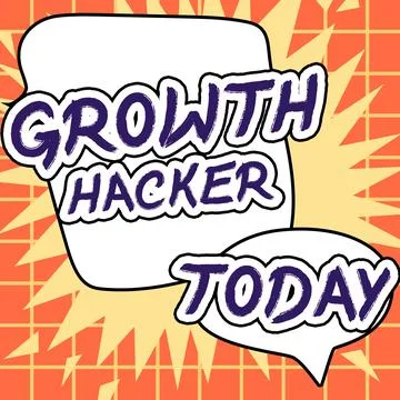 Text sign showing Growth Hacker. Word for generally to acquire as many users or Illustrazione stock