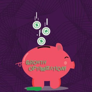 Text sign showing Growth Optimization. Conceptual photo Finding an alternative Stock Illustration