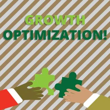 Text sign showing Growth Optimization. Conceptual photo Finding an alternative Stock Illustration
