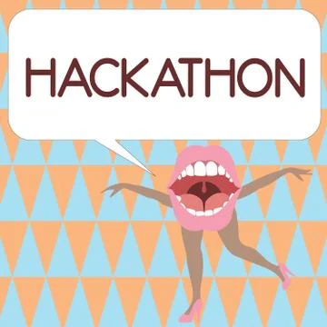 Text sign showing Hackathon. Conceptual photo event where large number of Stock Illustration