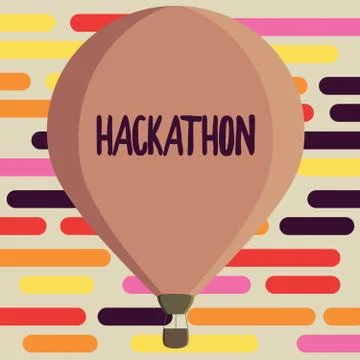 Text sign showing Hackathon. Conceptual photo event where large number of Stock Illustration