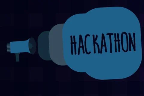 Text sign showing Hackathon. Conceptual photo event where large number of Stock Illustration