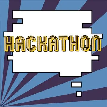 Text sign showing Hackathon. Internet Concept event where large number of people Stock Illustration