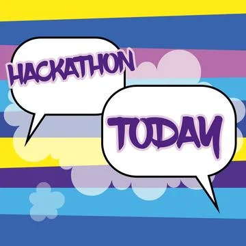 Text sign showing Hackathon. Internet Concept event where large number of people Stock Illustration