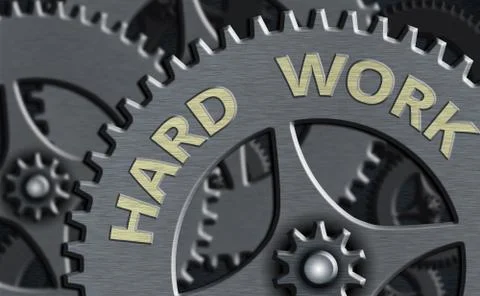 Text sign showing Hard Work. Conceptual photo always putting a lot of effort and Stock Illustration