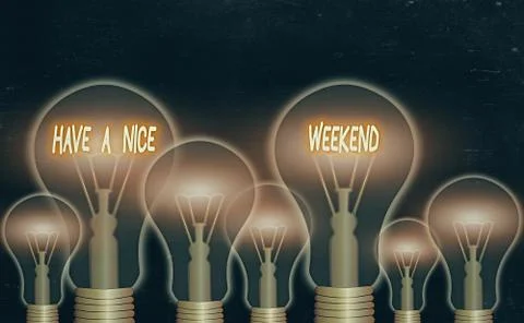 Text sign showing Have A Nice Weekend. Conceptual photo wishing someone that Stock-Illustration