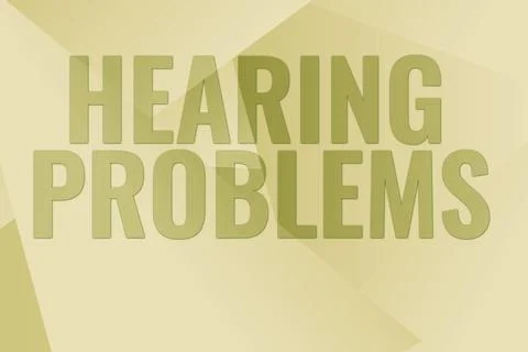 Text sign showing Hearing Problems. Business concept is partial or total Stock Illustration