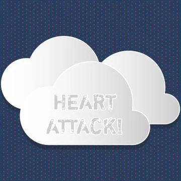 Text sign showing Heart Attack. Conceptual photo sudden occurrence of coronary 库存插图