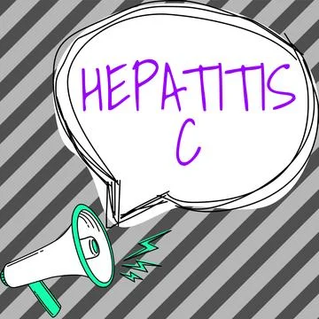 Text sign showing Hepatitis C. Business showcase Inflammation of the liver due Stock Illustration