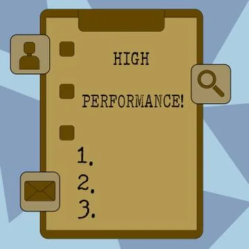 Text sign showing High Perforanalysisce. Conceptual photo Managing 스톡 일러스트