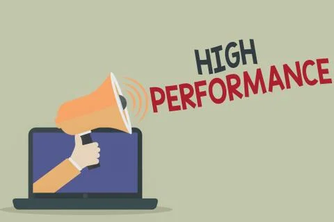 Text sign showing High Performance. Conceptual photo organization development 스톡 일러스트