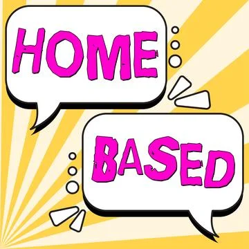 Text sign showing Home Based. Business showcase banking transactions are Stock Illustration