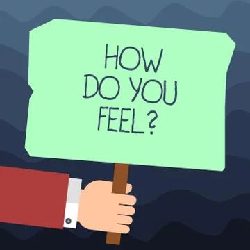 Text sign showing How Do You Feelquestion. Conceptual photo Tell us your イラスト素材