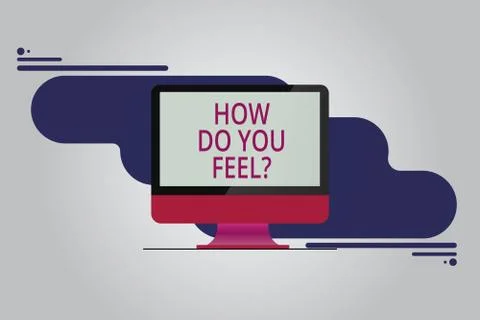Text sign showing How Do You Feelquestion. Conceptual photo Tell us your イラスト素材