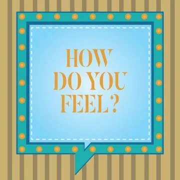 Text sign showing How Do You Feelquestion. Conceptual photo Tell us your イラスト素材