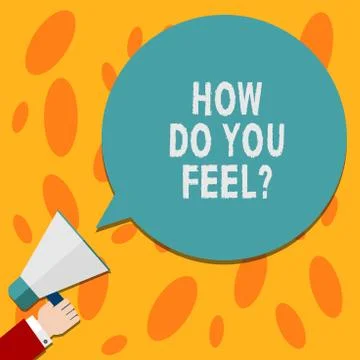Text sign showing How Do You Feelquestion. Conceptual photo Tell us your イラスト素材