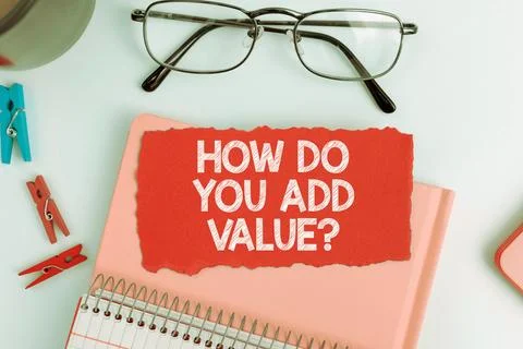 Text sign showing How Do You Add Value. Internet Concept Bring business progress 스톡 사진