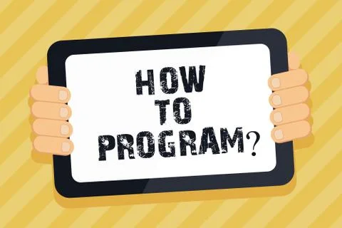 Text sign showing How To Program. Conceptual photo Instruction for computer Illustration