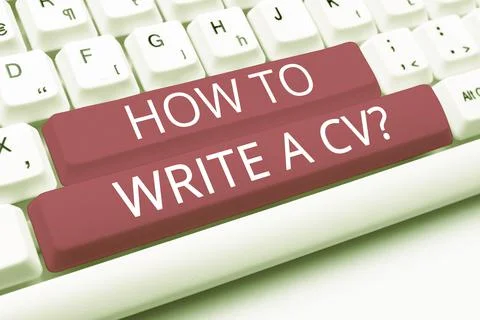 Text sign showing How To Write A Cv. Business concept Recommendations to make a Stock Photos