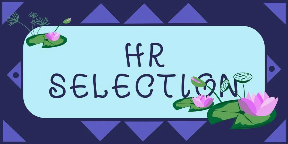 Text sign showing Hr Selection. Conceptual photo Process and approached by human Stock Illustration