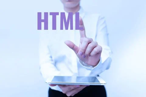 Text sign showing Html. Concept meaning the lingua franca for publishing Photos