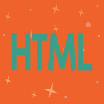 Text sign showing Html. Word for the lingua franca for publishing hypertext on Stock-Illustration